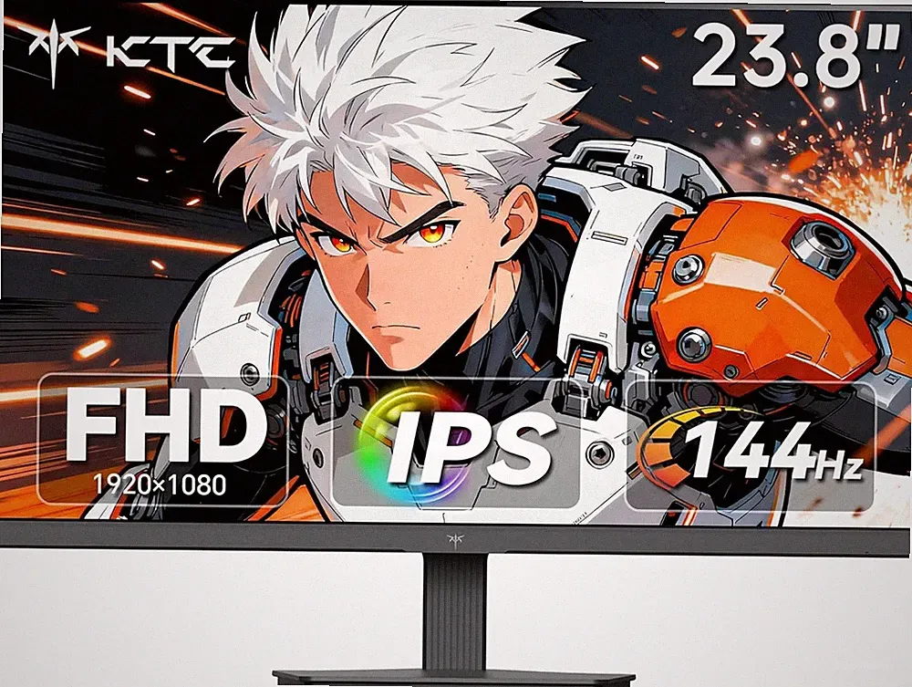 24" FHD 144Hz Gaming Monitor, IPS, Adaptive Sync, Eye Care, HDMI, DP, Black