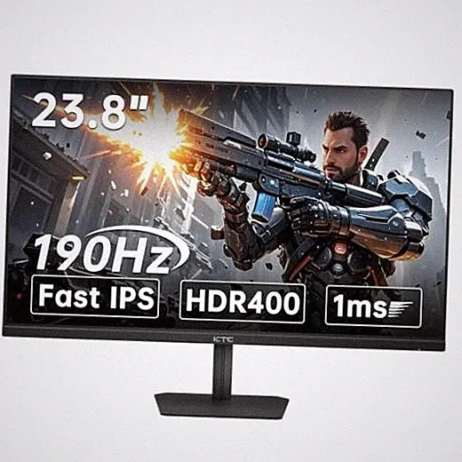 24 Inch 190Hz Gaming Monitor, FHD 1080P, HDR 400, Fast IPS, H24F8