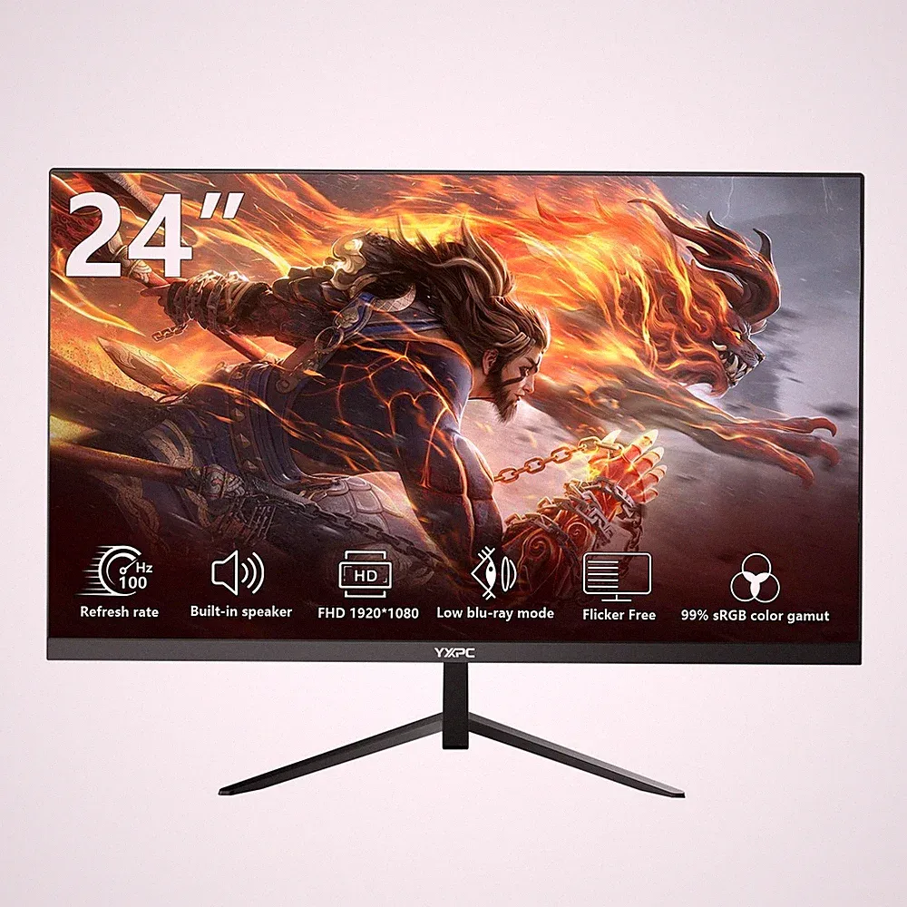 24 inch Computer Gaming Monitor 100Hz,Built-in Speakers,1080P Display,Ergonom...
