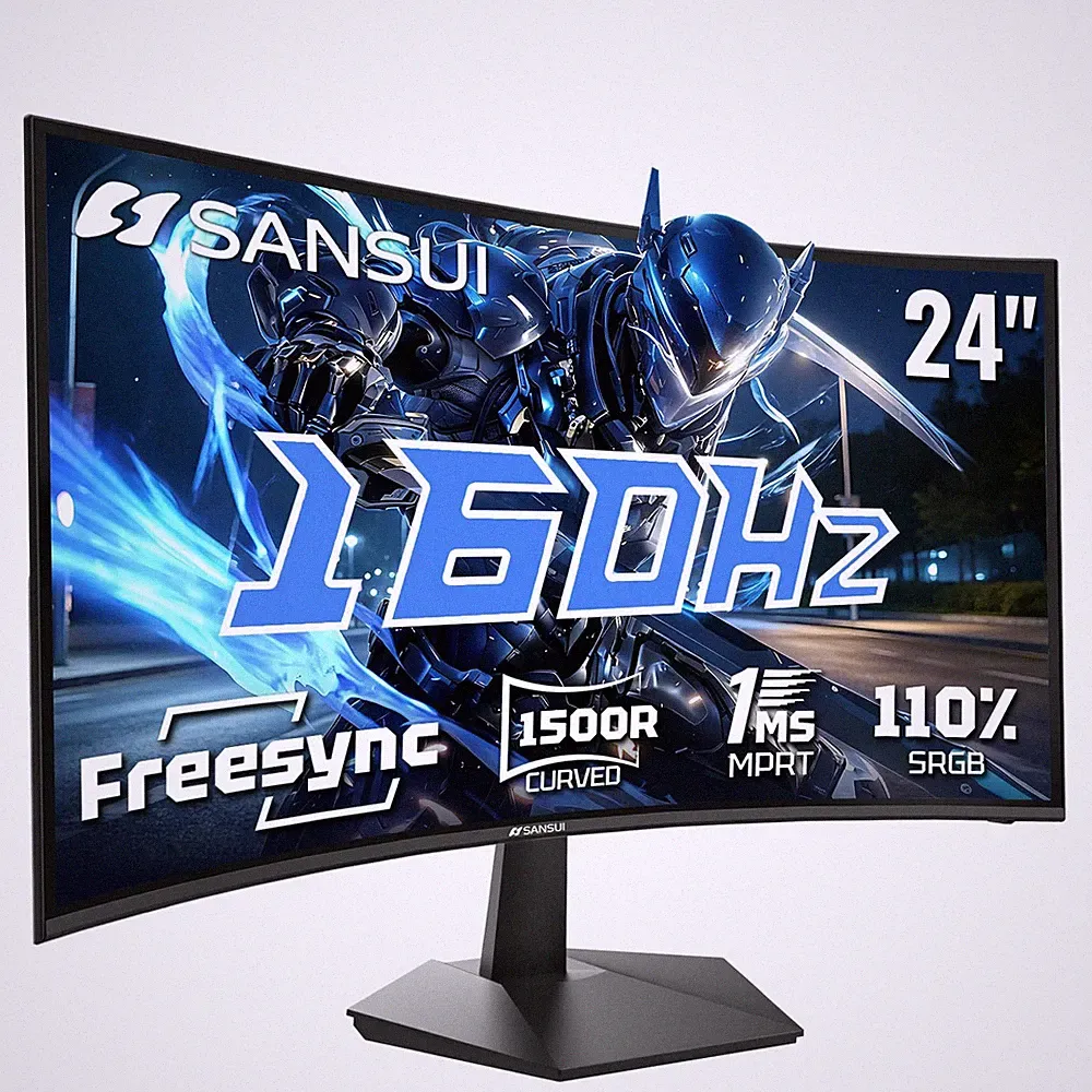 24 Inch Curved 160Hz Gaming Monitor,1500R Curved Gaming Monitor FHD 1080P Com...