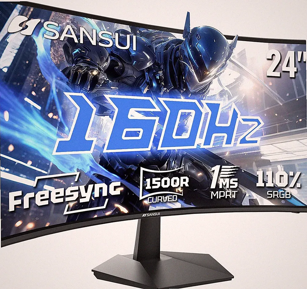 24 Inch Curved 160Hz Gaming Monitor,1500R Curved Gaming Monitor FHD 1080P Comput