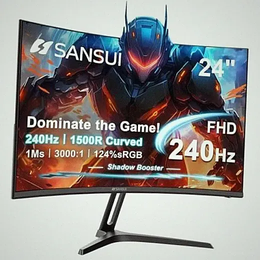 24 Inch Curved 240Hz Gaming Monitor FHD 1080P, 1500R Curved Computer | 24.01
