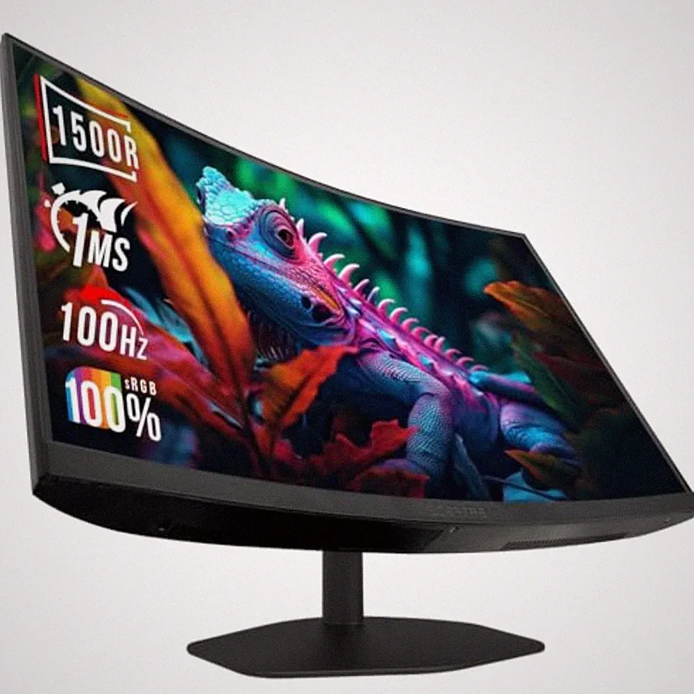 24 Inch Curved Monitor 100Hz 1500R Eye Care Display HDMI DisplayPort Speakers