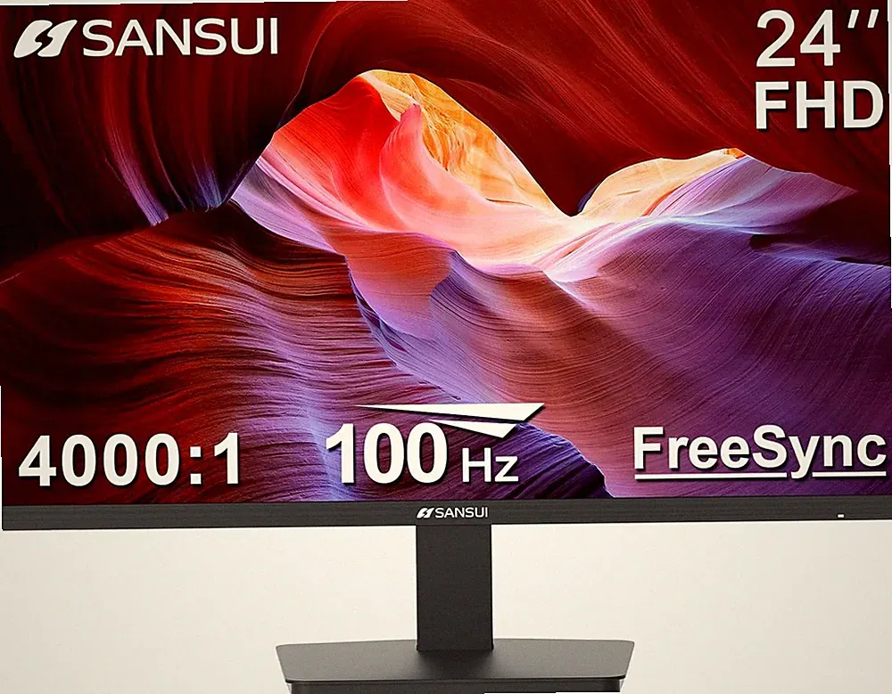24-Inch FHD 100Hz Monitor with HDMI, VGA, VESA Mount, Ergonomic Design