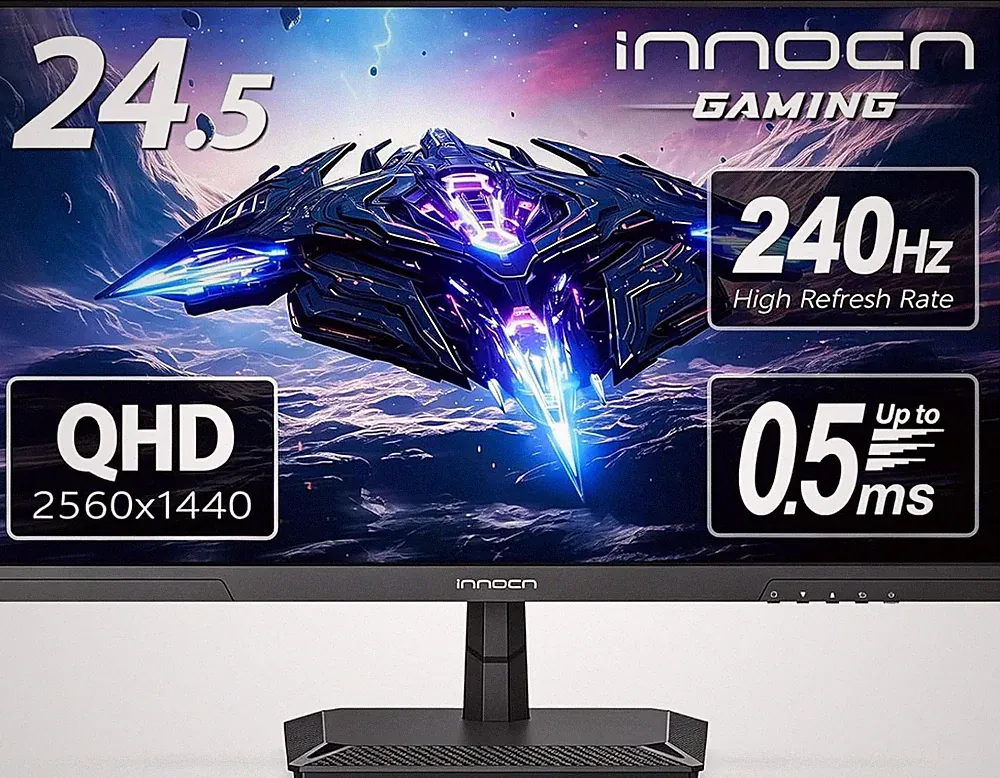 24. Inch Gaming Monitor 1440P 240Hz QHD 2K PC Desktop Gaming Screen Fast IPS HDM