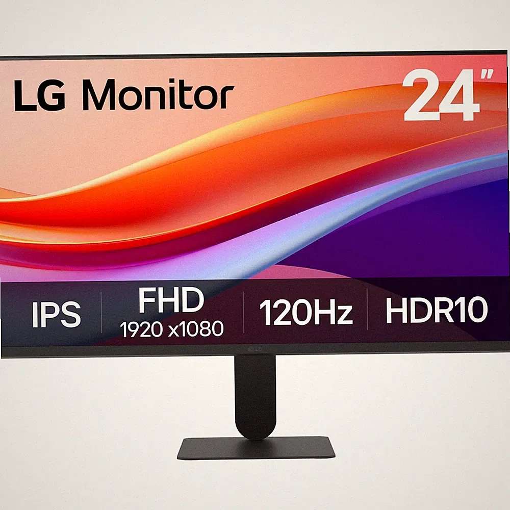 24 Inch Monitor Full HD 1920x1080 IPS 120Hz HDR10 Black LG 24U411A-B