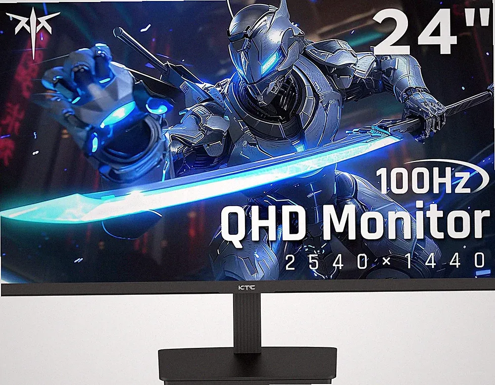 24" QHD 2560x1440 IPS 100Hz Gaming Monitor - Adaptive Sync, HDR10, VESA