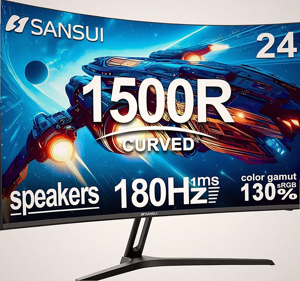 24" SANSUI Curved Gaming Monitor180 Hz