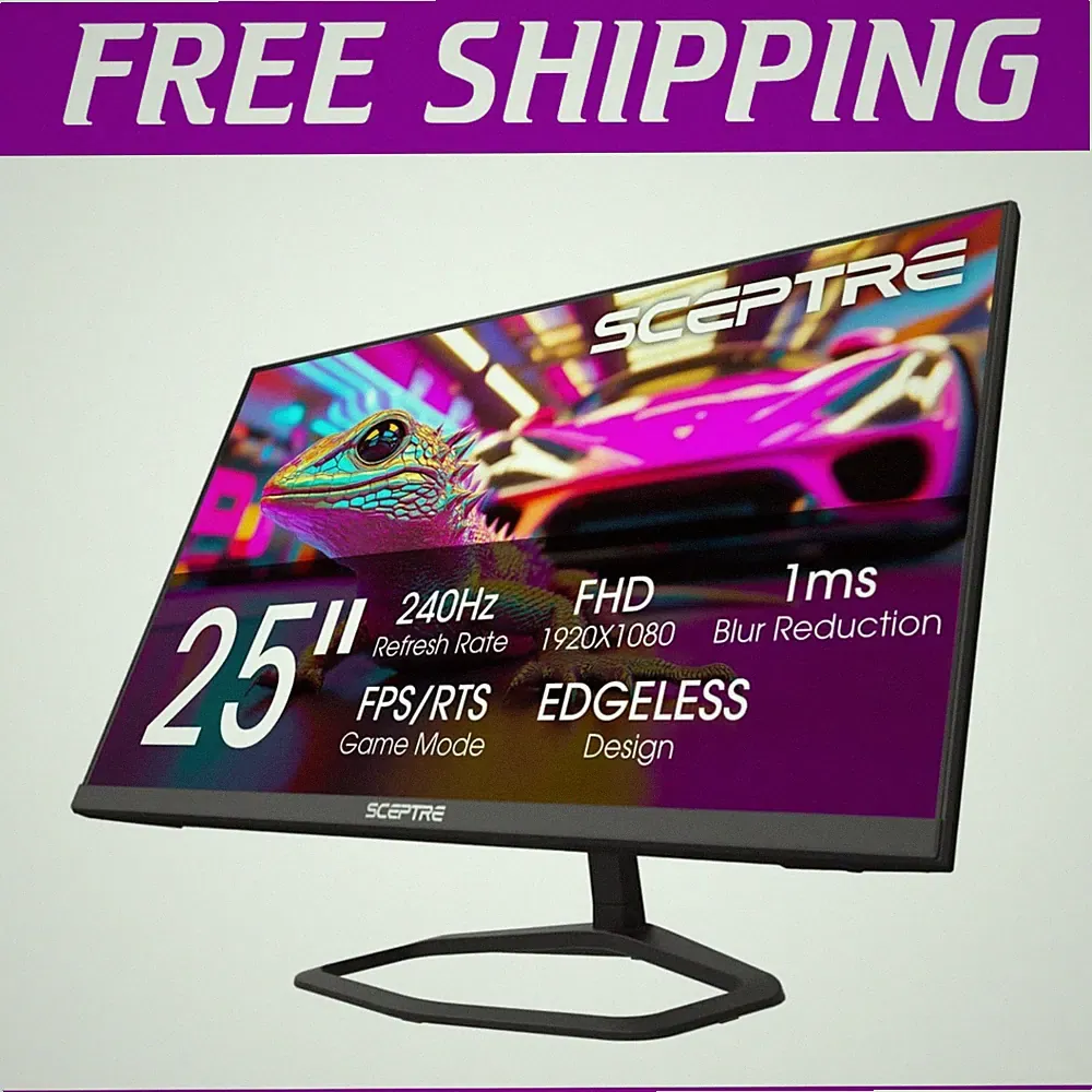 25" 240Hz Gaming Monitor 1ms BR DisplayPort HDMI 100% sRGB