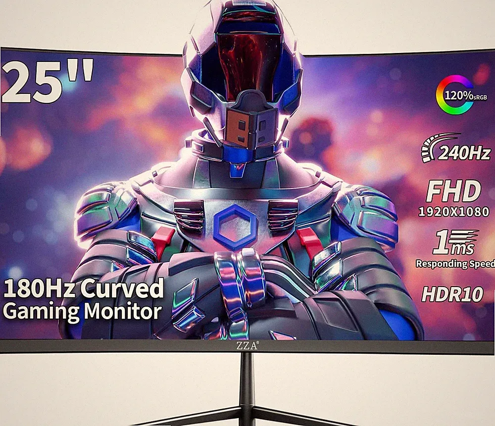 25" Curved Gaming Monitor, 240Hz|144Hz FHD(1920 * 1080P) VA Screen Computer Moni