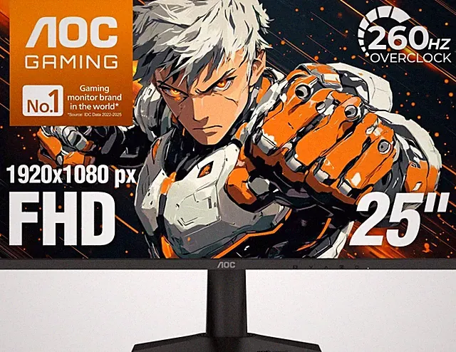 25" Gaming Monitor FHD 260Hz Overclocked IPS G-SYNC Compatible, 25G51Z | 1920X10