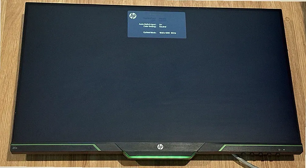25” HP 25x Gaming Monitor 144Hz 1920 X 1080p Display HSD-0111-q W/o Stand
