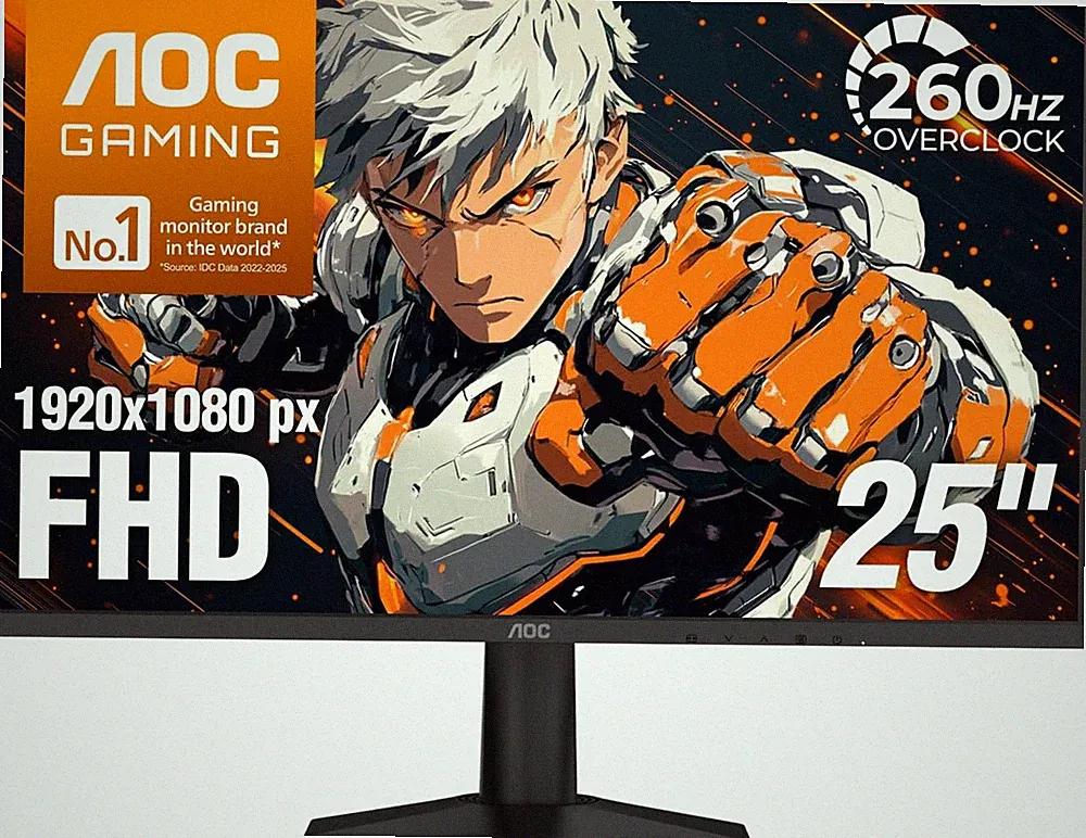 25G51Z 25-Inch Gaming Monitor FHD 1920X1080, 240Hz Native with 260Hz Overclock R