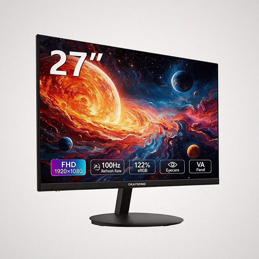 27" 1080p FHD Gaming Monitor 100Hz 1ms FreeSync HDMI VGA Built-in Speakers Black
