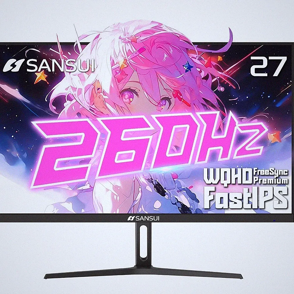 27" 1440p 260Hz 240Hz WQHD 2K Gaming Monitor, Fast IPS 1ms, FreeSync Premium