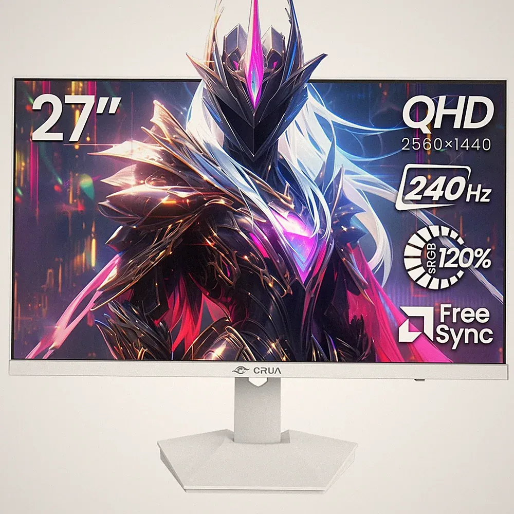 27" 240Hz Gaming Monitor, QHD 2560x1440 IPS Display, AMD FreeSync, 120% sRGB,...