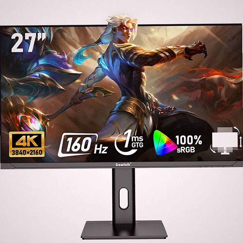 27 4K Gaming Monitor 160Hz 1ms IPS DisplayPort HDMI Black GF270J Adjustable