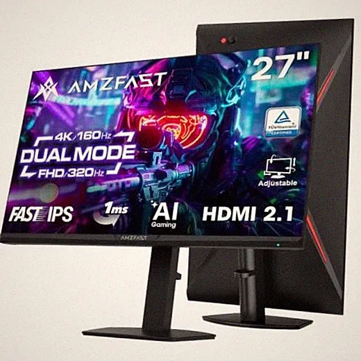 27" 4K Gaming Monitor, UHD 160Hz/FHD 320Hz Dual Mode, Fast IPS