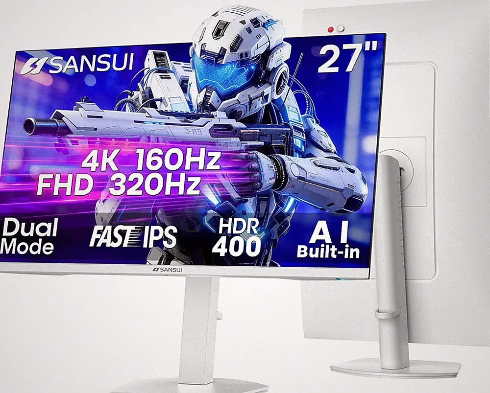 27" 4K Gaming Monitor, UHD 160Hz or FHD 320Hz Dual Mode PC Monitor- Fast IPS 1Ms