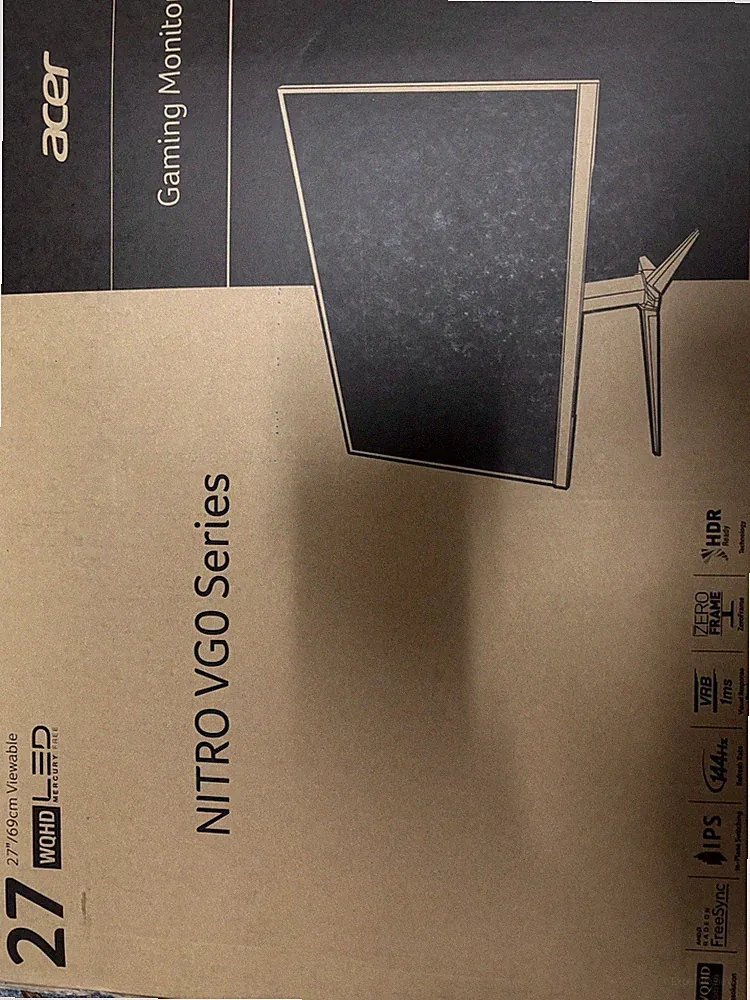 27” Acer Nitro VG270U Pbmiipx GAMING MONITOR 1MS 144HZ 2560x1440p - SEALED INBOX