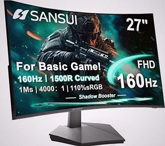 27" Curved 160Hz Gaming Monitor - 1500R - Curved Computer Gaming 27.0001