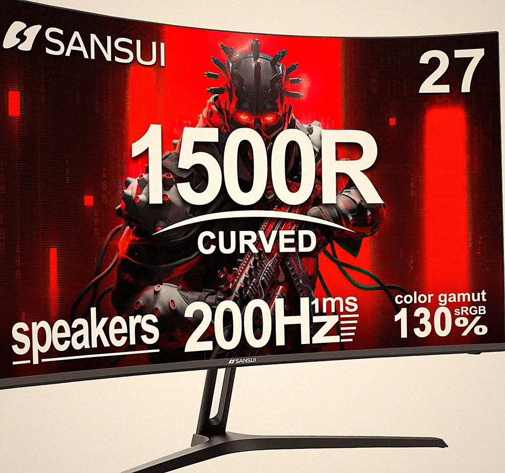 27" Curved Gaming Monitor 200Hz 1ms FHD 1080P FreeSync 1500R Low Blue Light