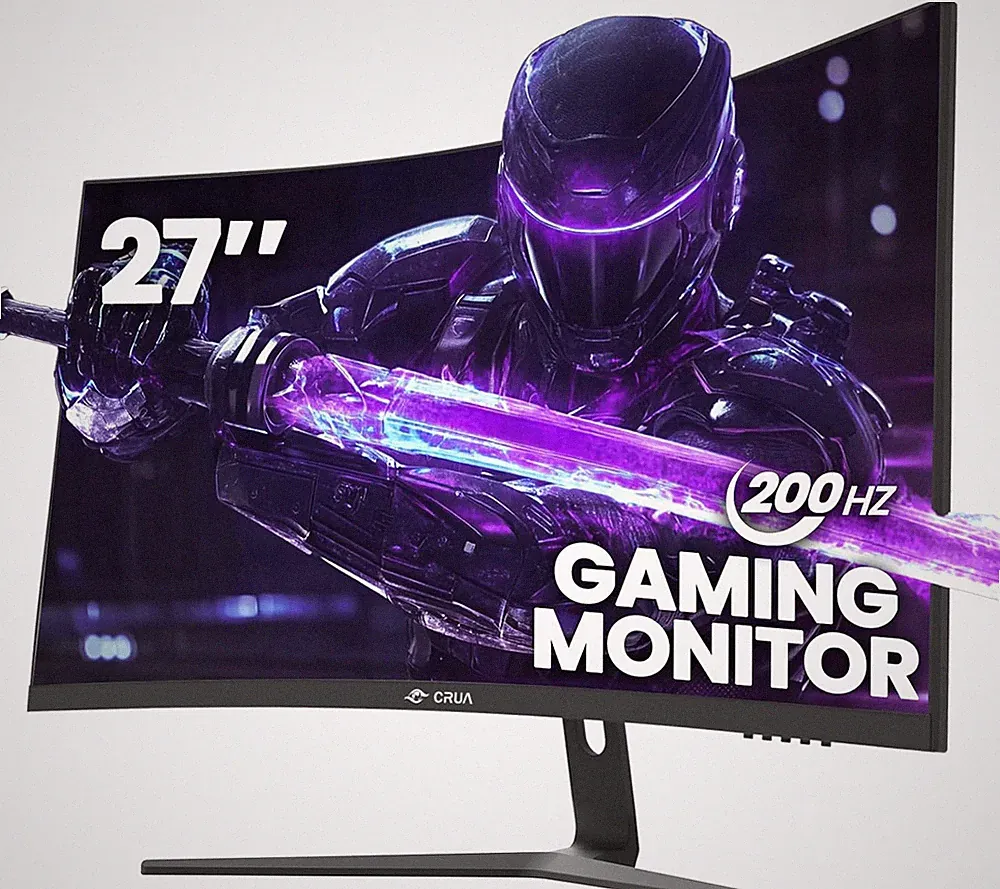 27" Curved Gaming Monitor - 200Hz FHD, 1ms, FreeSync, HDMI, DisplayPort, Black