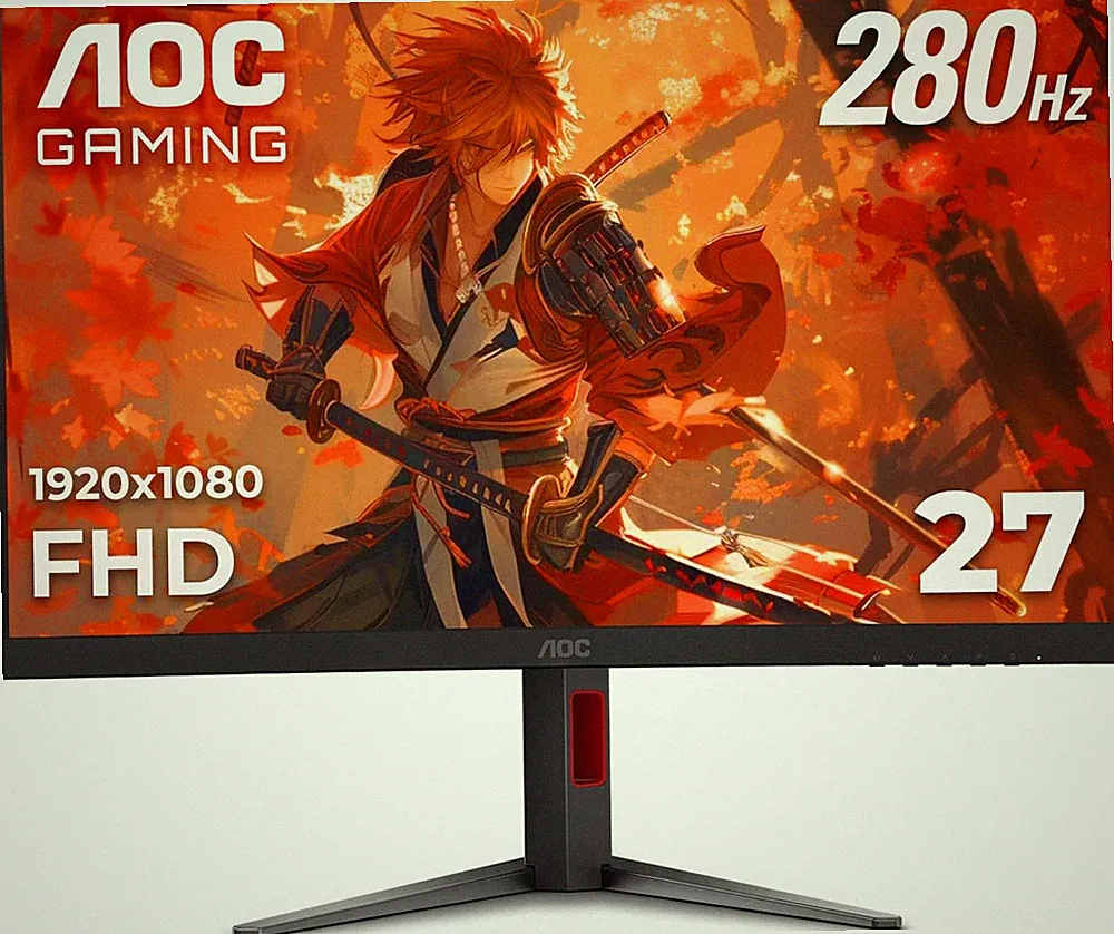27" Curved Gaming Monitor, FHD 1080P, 280Hz (DP) 240Hz (HDMI), 0.3Ms MPRT, VA Pa