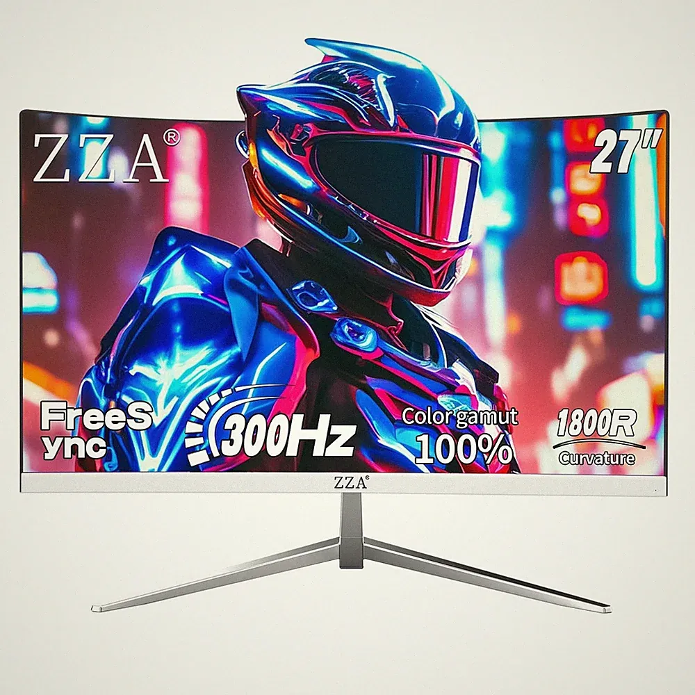 27" Curved Gaming Monitor FHD 1080P 300Hz 240Hz 1ms Fast VA FreeSync HDR10 VESA