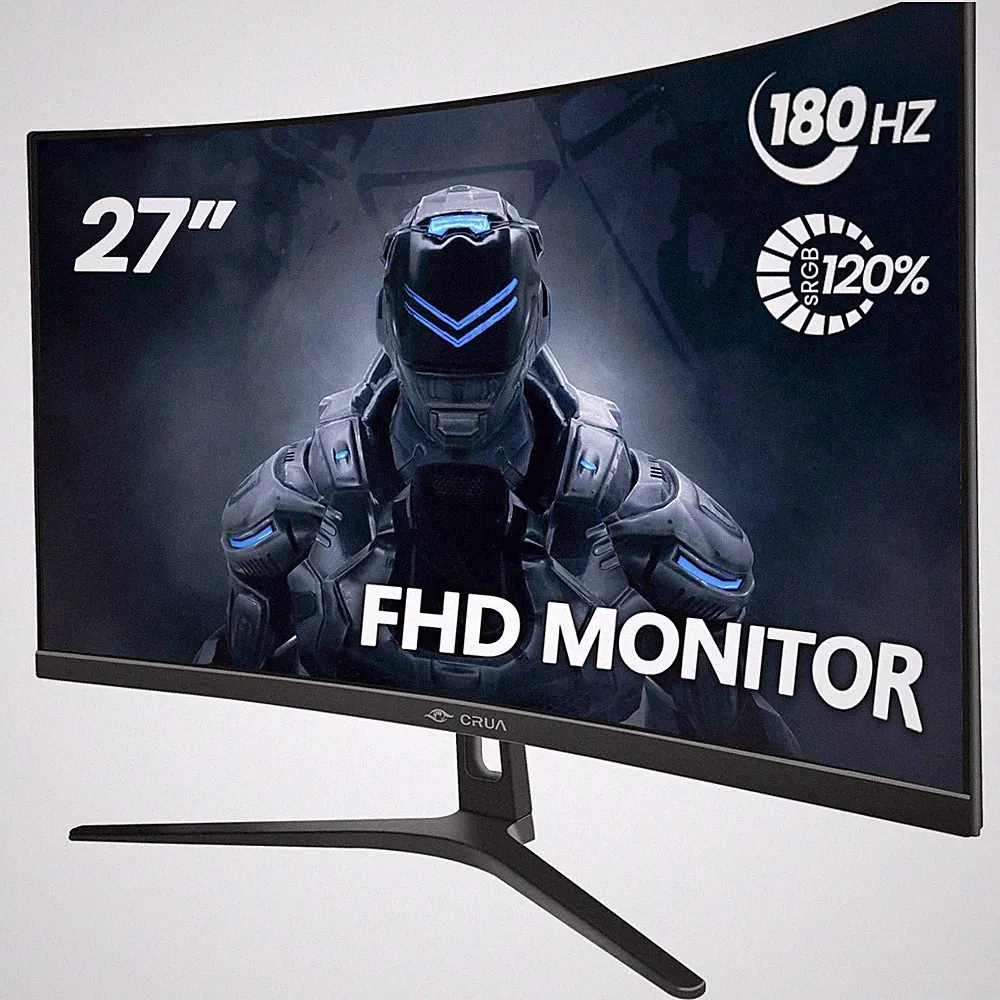 27" Curved Gaming Monitor, FHD 1920x1080P, 144Hz/180Hz Computer Monitor, 1800...