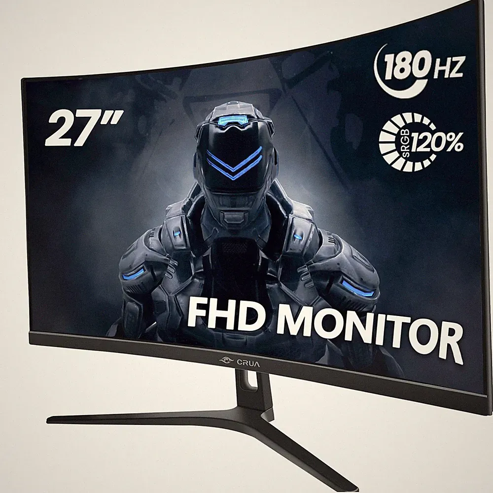 27" Curved Gaming Monitor, FHD 1920x1080P, 144Hz/180Hz Computer Monitor, 1800...