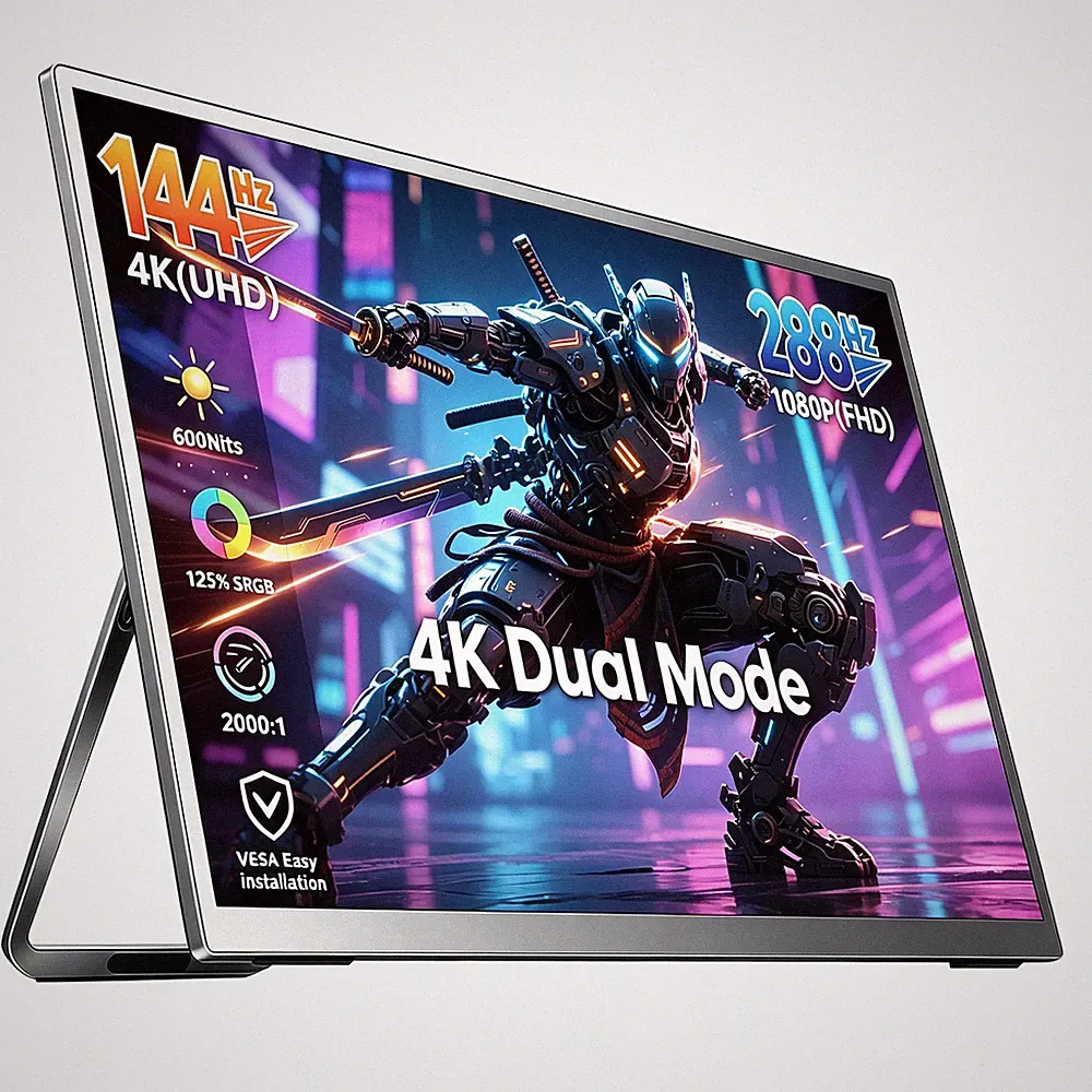 27" Dual Mode 4K 144Hz Monitor Portable Gaming Monitor 1080P 288Hz Game Display
