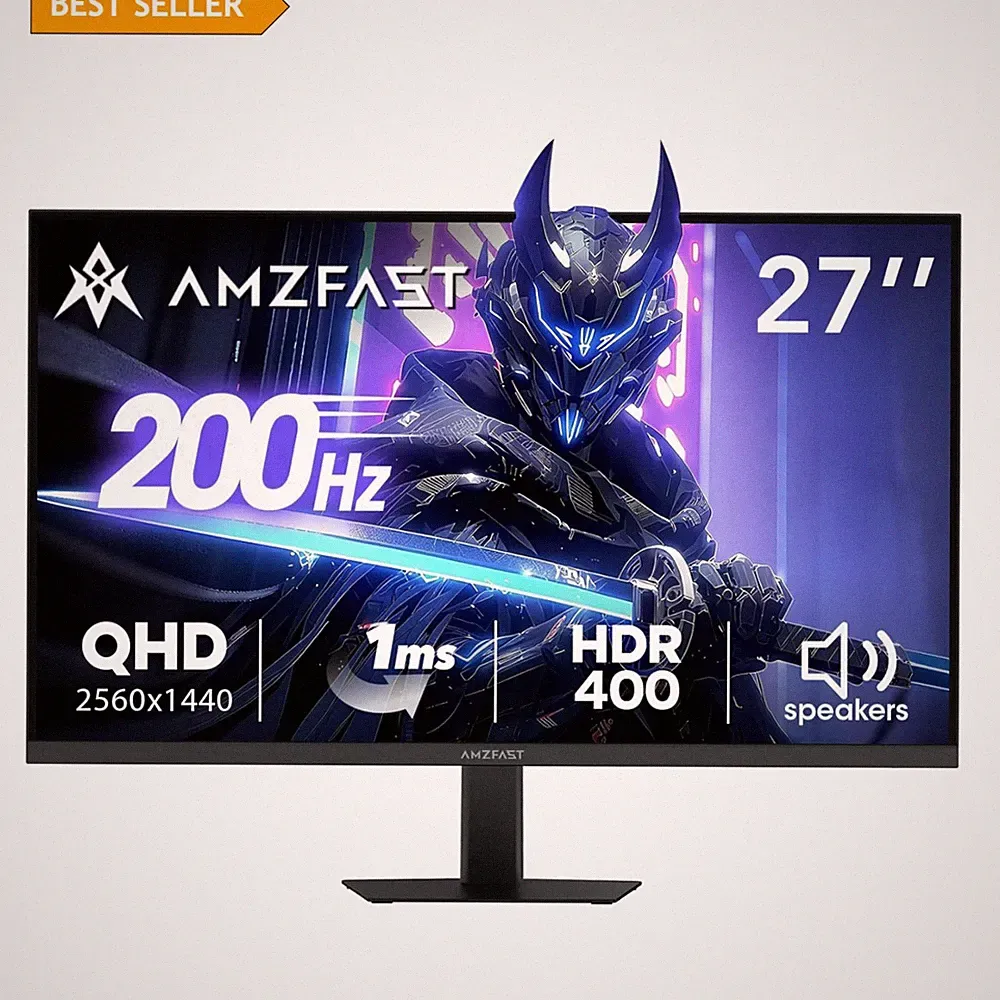 27'' Fast IPS Monitor: 2560x1440, 200Hz Refresh Rate, Eye Care & Built-in Audio