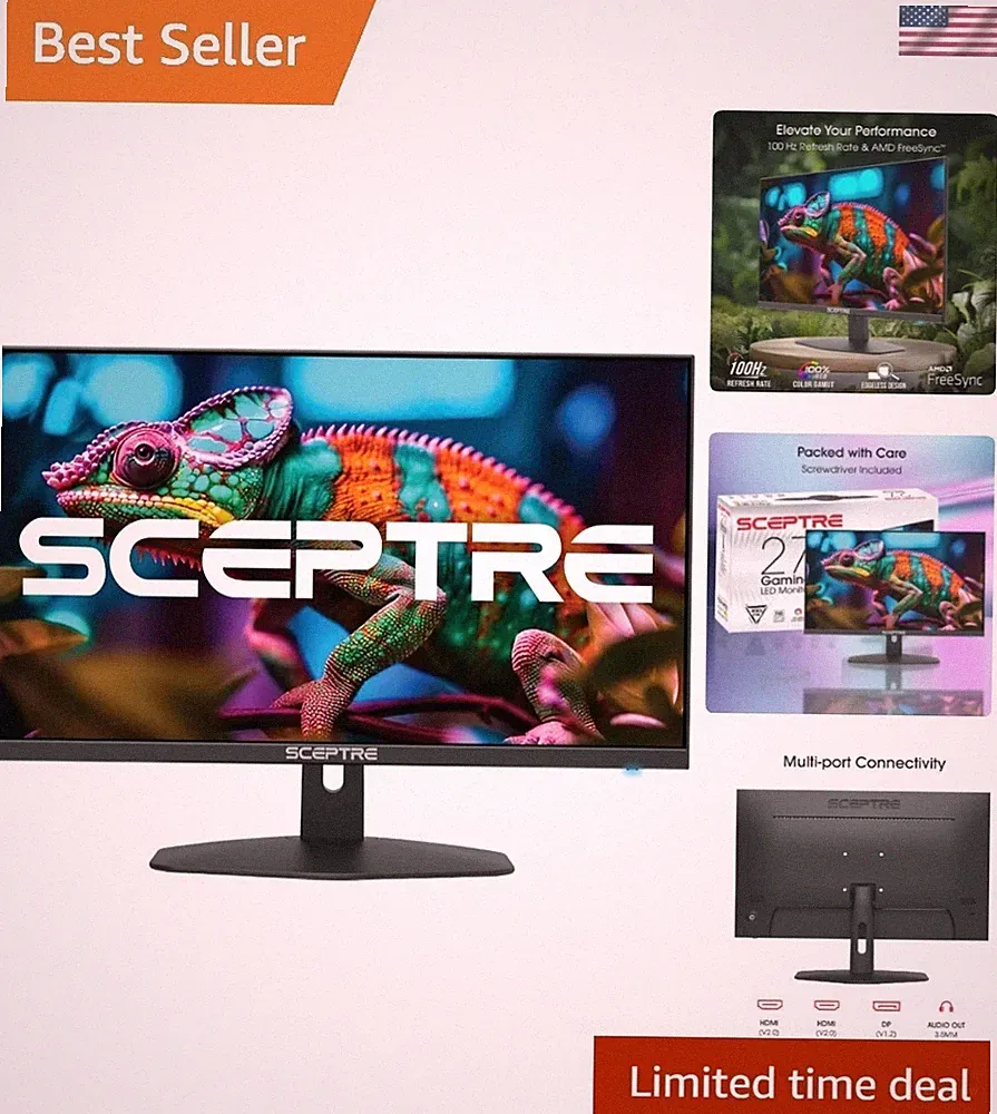 27" Frameless Gaming Monitor - 1080p, 100Hz, Built-in Speakers & DP/HDMI