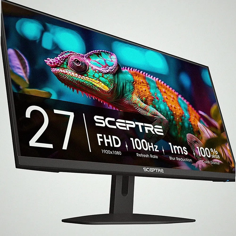 27 Gaming Monitor FHD 1080p 100Hz 1ms AMD FreeSync Sceptre E275W-FW100T 27-Inch