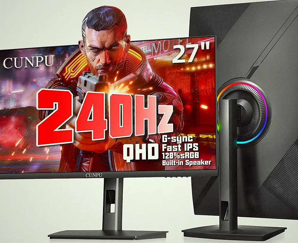 27 Inch 1440P 240Hz Gaming Monitor, Fast IPS, 1Ms GTG QHD Gamer Monitor, Freesyn
