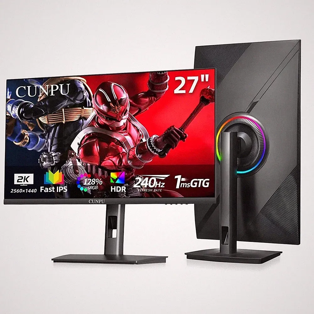 27 Inch 1440P QHD 240Hz Gaming Monitor, Fast IPS, 1ms 2K Gamer Monitor with H...