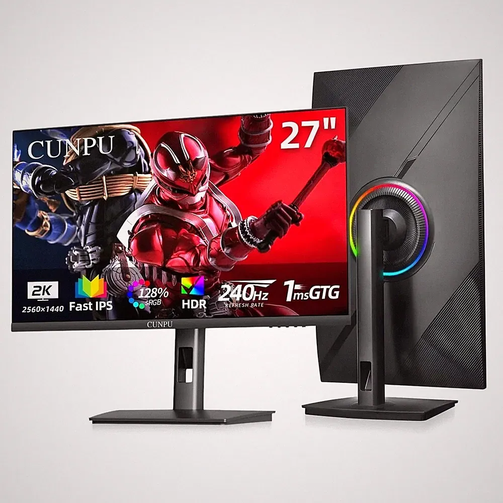 27 Inch 1440P QHD 240Hz Gaming Monitor, Fast IPS, 1ms 2K Gamer Monitor with H...