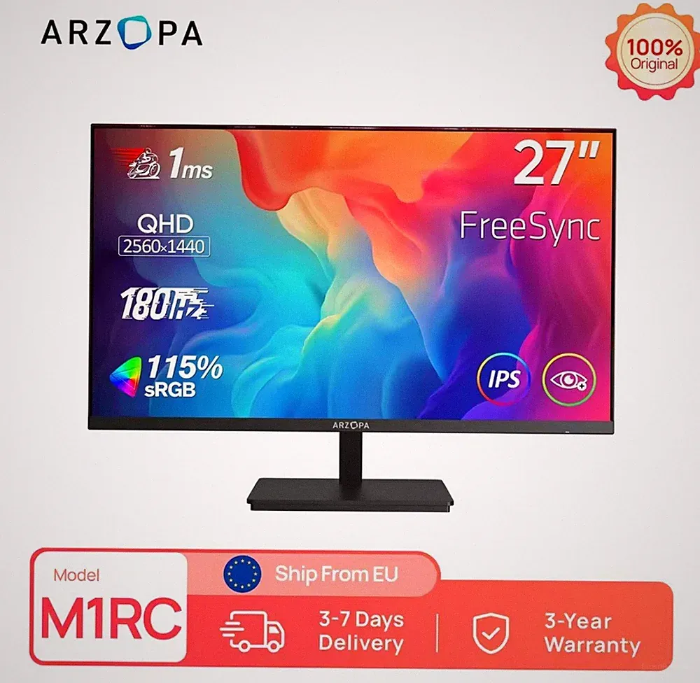!!27 inch 180Hz QHD 2560x1440 115% sRGB Monitor IPS PC Display FreeSync Gaming