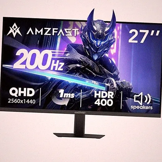 27 Inch 200Hz WQHD (2560 x 1440) Fast IPS Gaming Monitor, Built-in Speakers