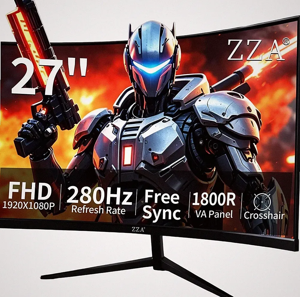 27 INCH-4 Curved Gaming Monitor 280Hz FHD 1080P PC Monitor 1ms Gamer Screen