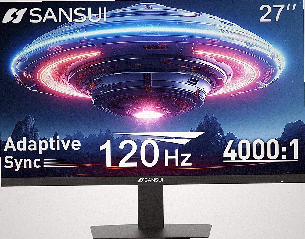 27 Inch Computer Monitor 120Hz FHD 110% sRGB HDMI DP - FreeSync for Gaming