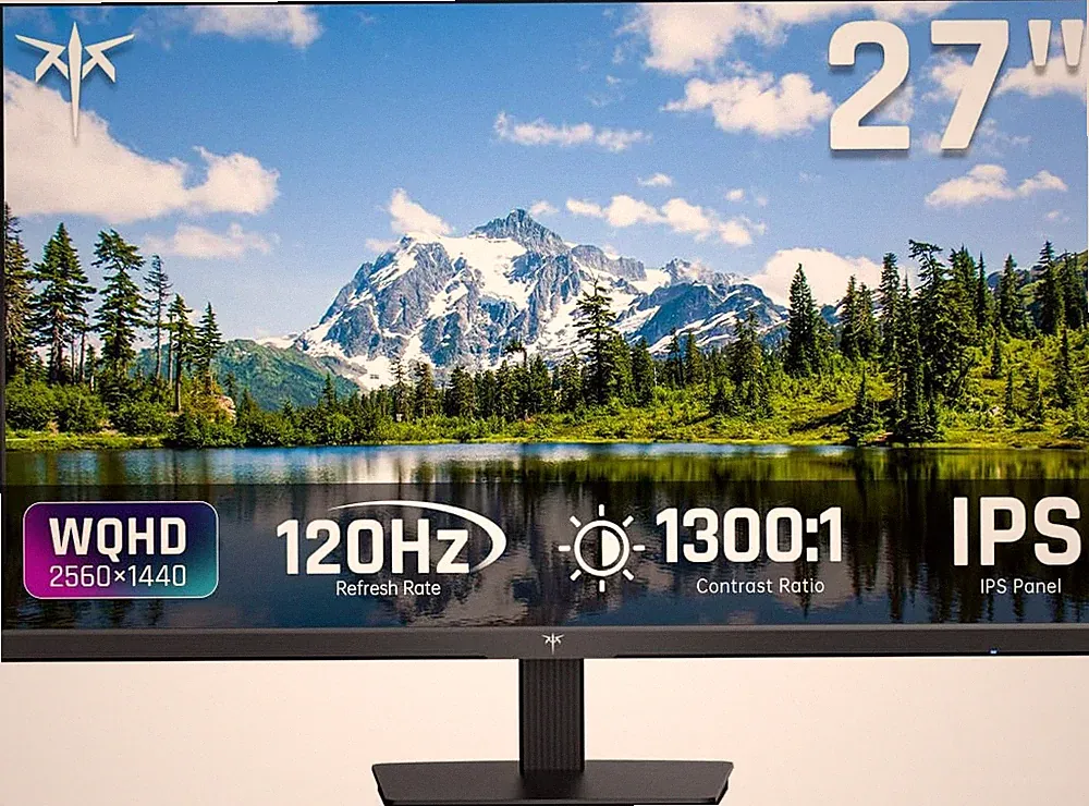 27 Inch Computer Monitor - QHD (2560 X 1440) Display, up to 120Hz Monitor, IPS P