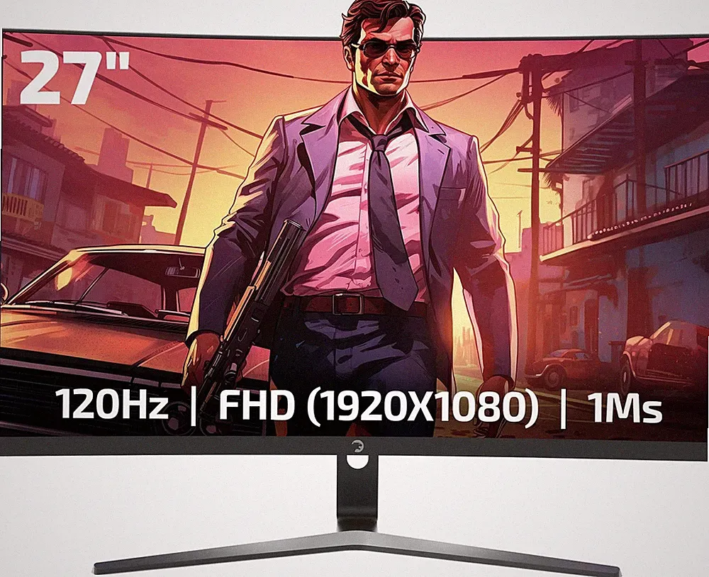 27 Inch Curved Gaming Monitor 120Hz 1080p 1ms AMD FreeSync - Immersive