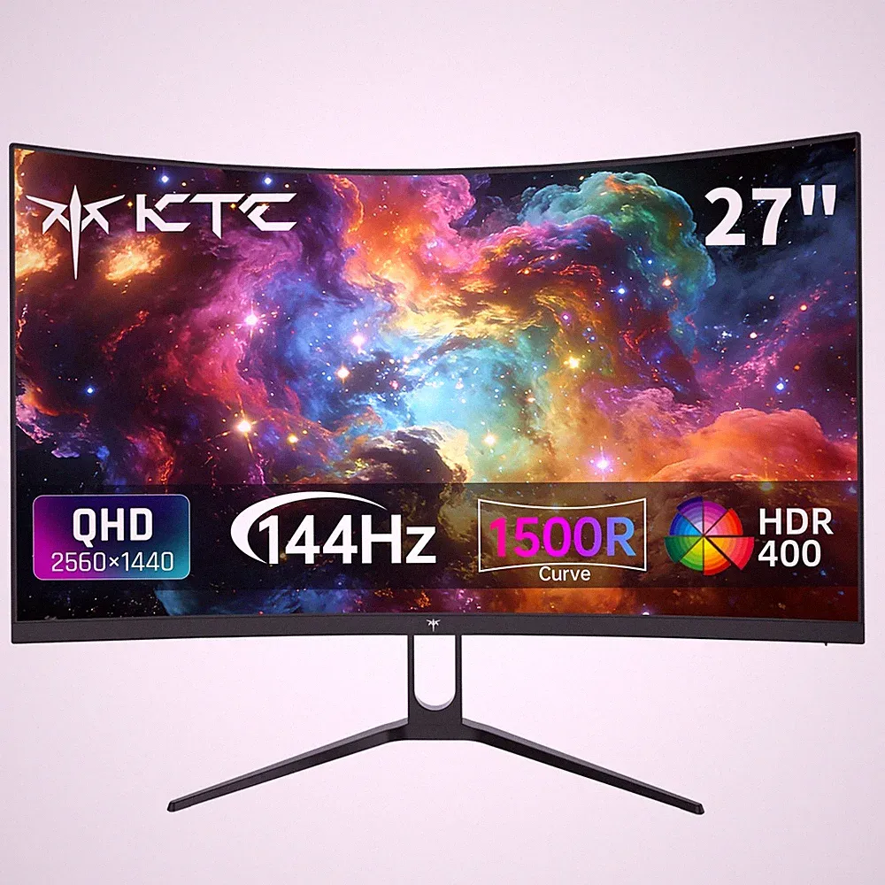 27 Inch Curved Gaming Monitor 1440P QHD 144Hz 1500R VA Panel H27S5C HDR400 120Hz