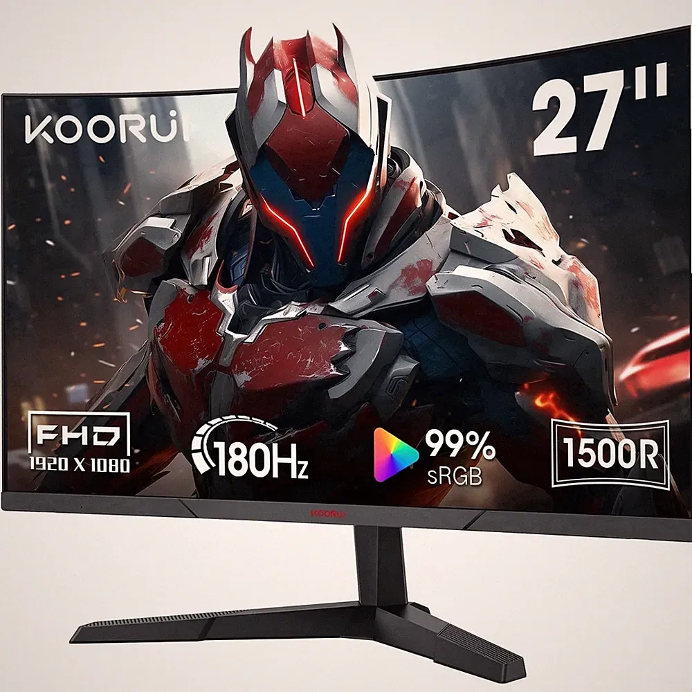 27 Inch Curved Gaming Monitor, 180Hz FHD Computer Monitor
