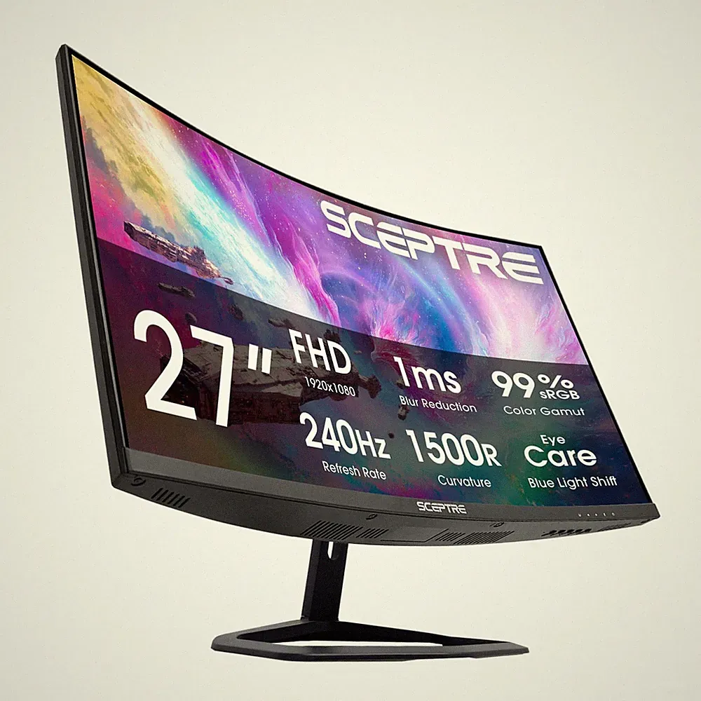 27-Inch Curved Gaming Monitor, FHD 1080p, 240Hz, 1500R, DisplayPort & HDMI x2...