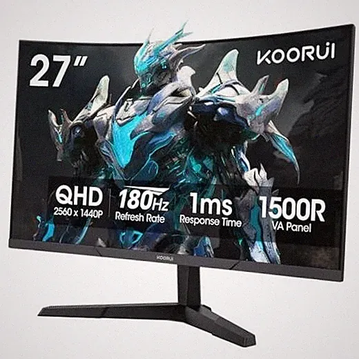 27 Inch Curved Gaming Monitor QHD 180Hz, 1ms 1500R VA 27inch 180Hz/QHD/Curved