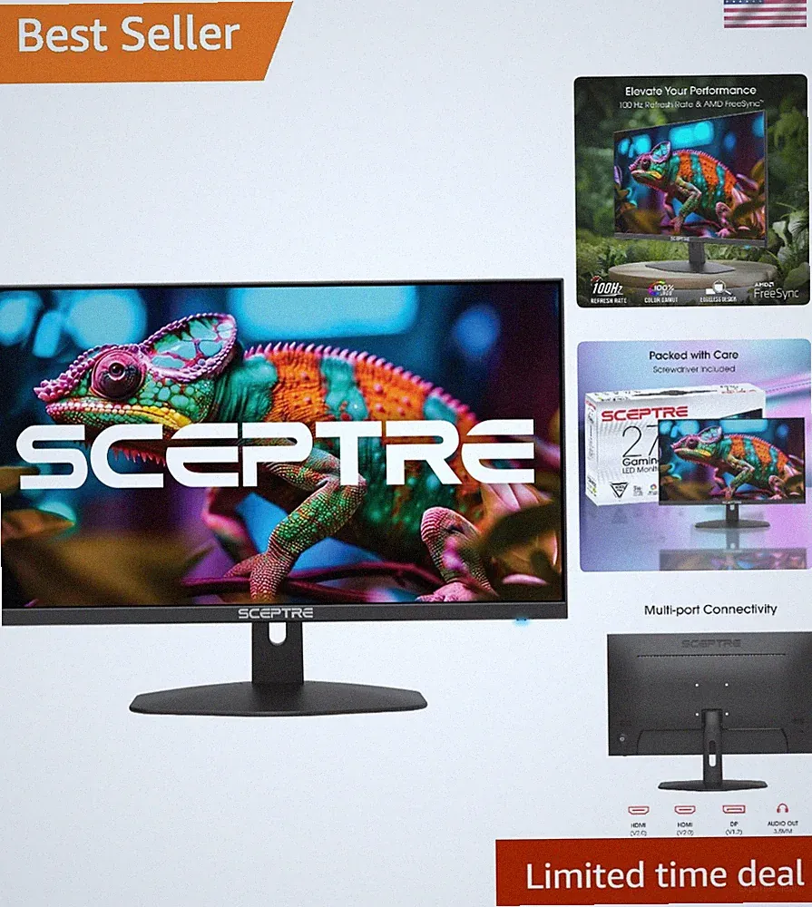27-Inch FHD 100Hz Gaming Monitor with 1ms Response Time & FreeSync Support