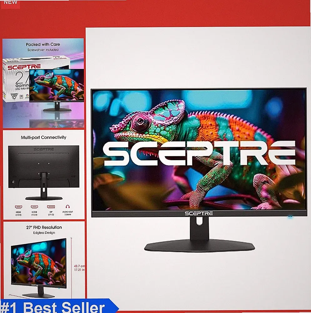 27 Inch Gaming Monitor 100Hz 1ms 1080p DisplayPort HDMI Two Built In Speakers